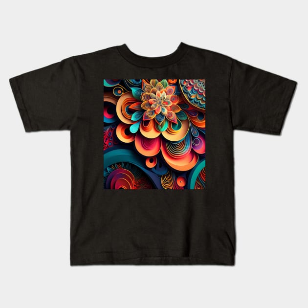 Abstract Art Kids T-Shirt by Flowers Art by PhotoCreationXP